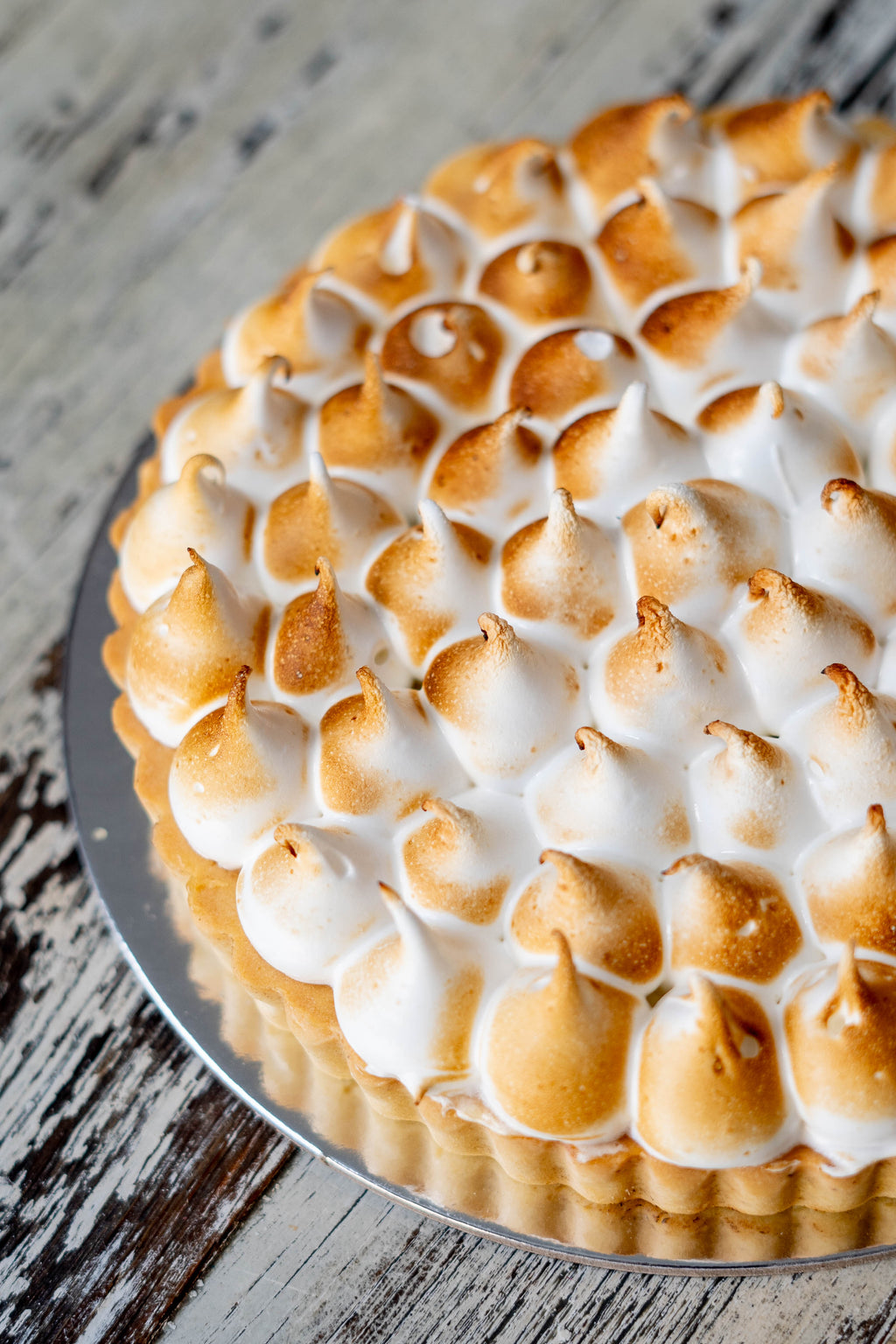 Lemon Passionfruit Curd Meringue Tart (Christmas)