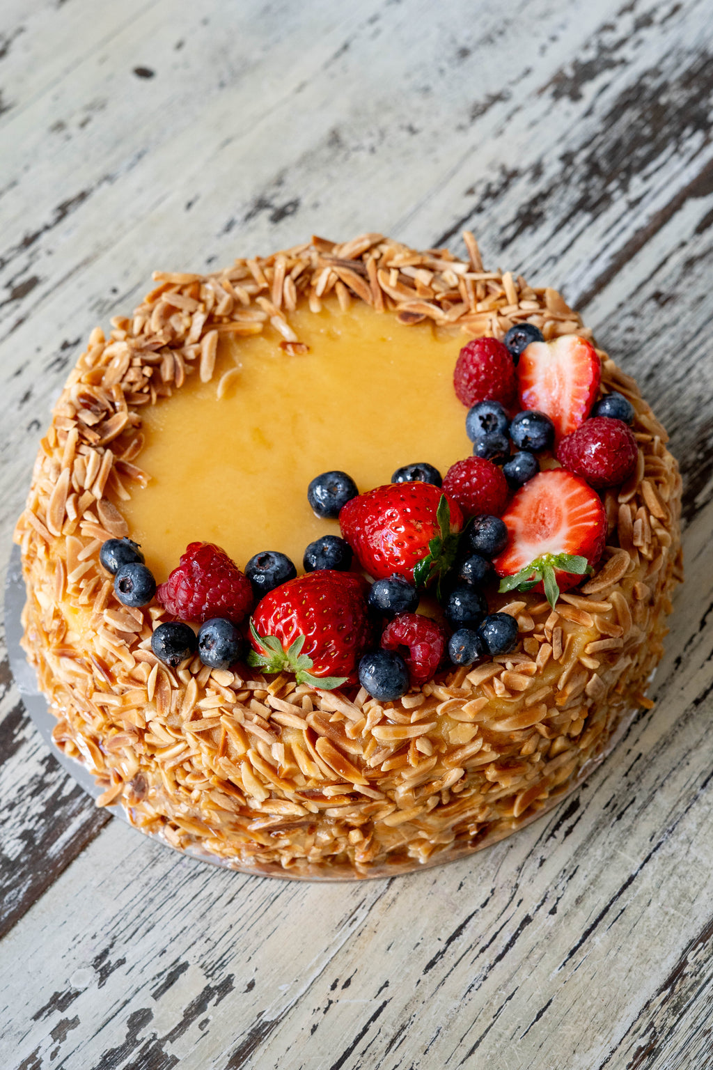 8" Portuguese Sponge Cake w Egg Jam