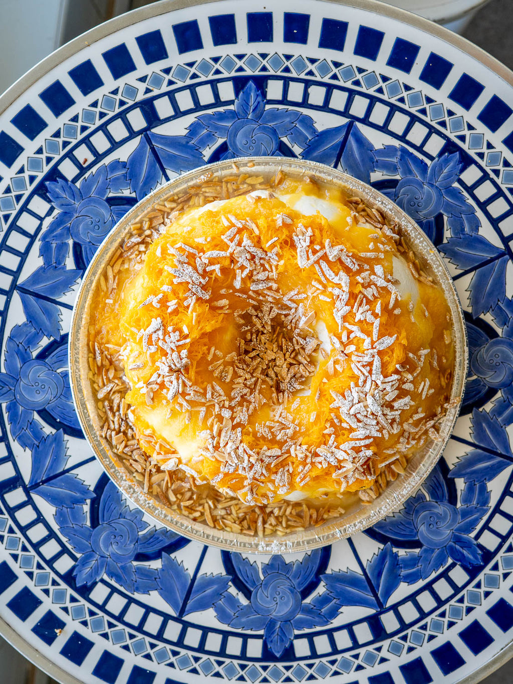 Molotf with Egg Jam, Almond and Fios de Ovos